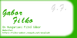 gabor filko business card