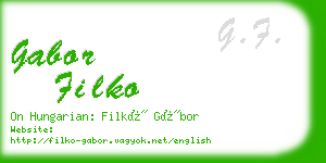 gabor filko business card